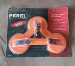 Perel Tools 3-dubbele Vacuum Zuignap Glasdrager 90kg, Ophalen of Verzenden, Zo goed als nieuw