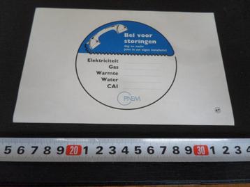 sticker PNEM  Bel voor storingen  beschikbaar voor biedingen