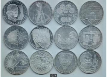 5 DM Duitse mark zilver 12X verschillende jaren beschikbaar voor biedingen