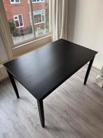 Zwarte 4-persoons tafel, Huis en Inrichting, Tafels | Eettafels, Ophalen, Gebruikt, Zwart, Vier personen