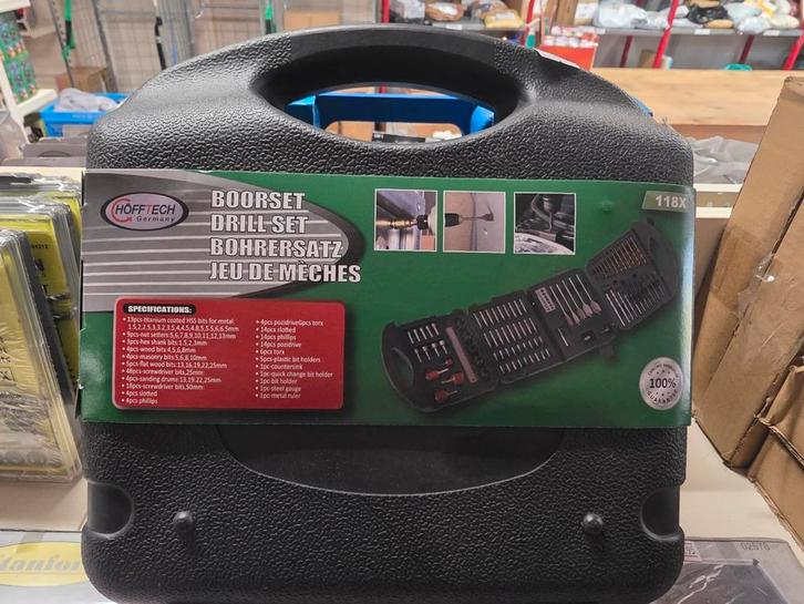 118-delige Boorset in Koffer - Hofftech Germany, Doe-het-zelf en Verbouw, Gereedschap | Handgereedschap, Nieuw, Ophalen of Verzenden