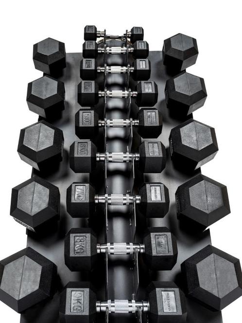 Hexagon halter toren 1-25KG // 16 paar // hexa dumbbells, Sport en Fitness, Fitnessmaterialen, Nieuw, Dumbbell, Armen, Benen, Borst