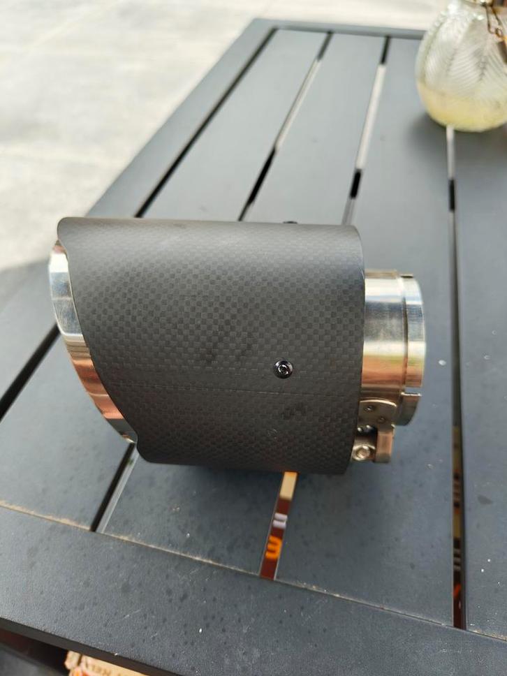 Carbon Uitlaatsierstuk Rvs - Nieuwstaat, Auto-onderdelen, Uitlaatsystemen, Universele onderdelen, Nieuw, Ophalen of Verzenden