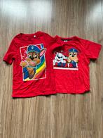 Paw Patrol shirtje maat 128 en 122/128 (rood chase marshall), Gebruikt, Ophalen of Verzenden, Nickelodeon, Shirt of Longsleeve