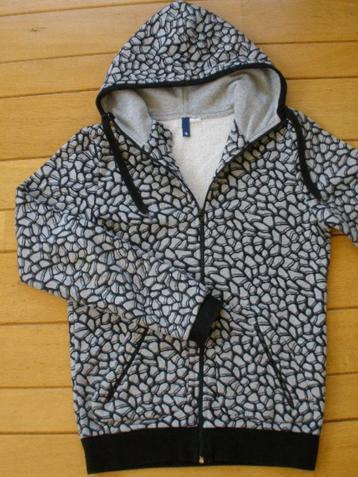 H&M vest hooded grijs zwart maat S beschikbaar voor biedingen