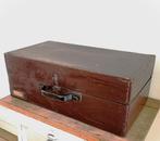 stoere oude houten koffer kist vintage industrieel brocante, Huis en Inrichting, Minder dan 50 cm, Gebruikt, Minder dan 50 cm