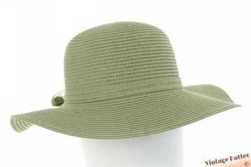 Dames zomer floppyhoed Mlle Citron varengroen papier 54-57  beschikbaar voor biedingen