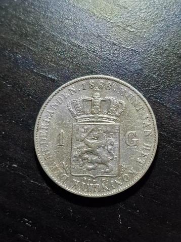 zilveren gulden 1866 beschikbaar voor biedingen