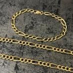 18k gouden ketting met armband figaro schakel