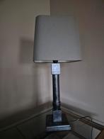 Mooie lamp op houten zwarte voet, Huis en Inrichting, Lampen | Tafellampen, Ophalen, Gebruikt, Minder dan 50 cm