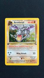 Pokemon aerodactyl 1 fossil 1st edition pre release exc, Hobby en Vrije tijd, Verzamelkaartspellen | Pokémon, Ophalen of Verzenden