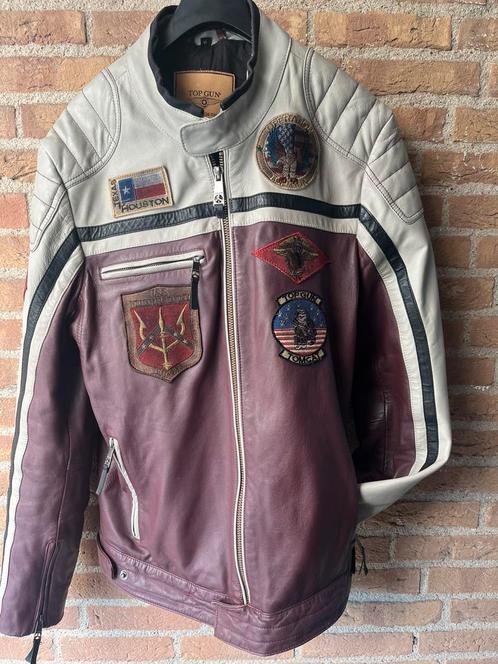 Pracht lederen Topgun pilotenjas, Verzamelen, Luchtvaart en Vliegtuigspotten, Zo goed als nieuw, Overige typen, Ophalen of Verzenden