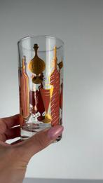 Gay Fad Tom Collins vintage glas Gay Fad Studios goud perzik, ., Overige typen, Ophalen of Verzenden, Zo goed als nieuw