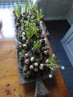 antieke HOUTEN PLANK met INKEPINGEN, lengte 72 cm, Antiek en Kunst, Ophalen of Verzenden
