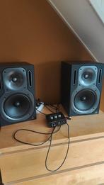 Behringer B2031A set + Audio Interface, Gebruikt, 120 watt of meer, Front, Rear of Stereo speakers, Ophalen