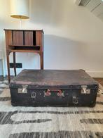 Grote vintage zwarte koffer, Huis en Inrichting, Woonaccessoires | Kisten, Minder dan 50 cm, Minder dan 50 cm, Gebruikt, Ophalen of Verzenden
