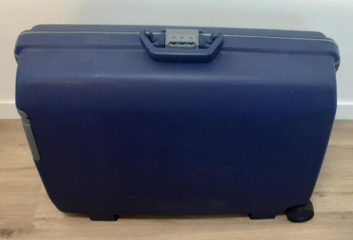 Samsonite koffer blauw 65x50x20cm met 2 kleine wielen, Sieraden, Tassen en Uiterlijk, Koffers, Gebruikt, Hard kunststof, 60 tot 70 cm