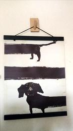 🐾 Wanddeco teckel hond zwart hout 100% ➡️ dieren goed doel, Ophalen, Nieuw