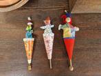 3 oude stokpopjes - peek a boo - verstoppopjes - kieke boo, Ophalen of Verzenden