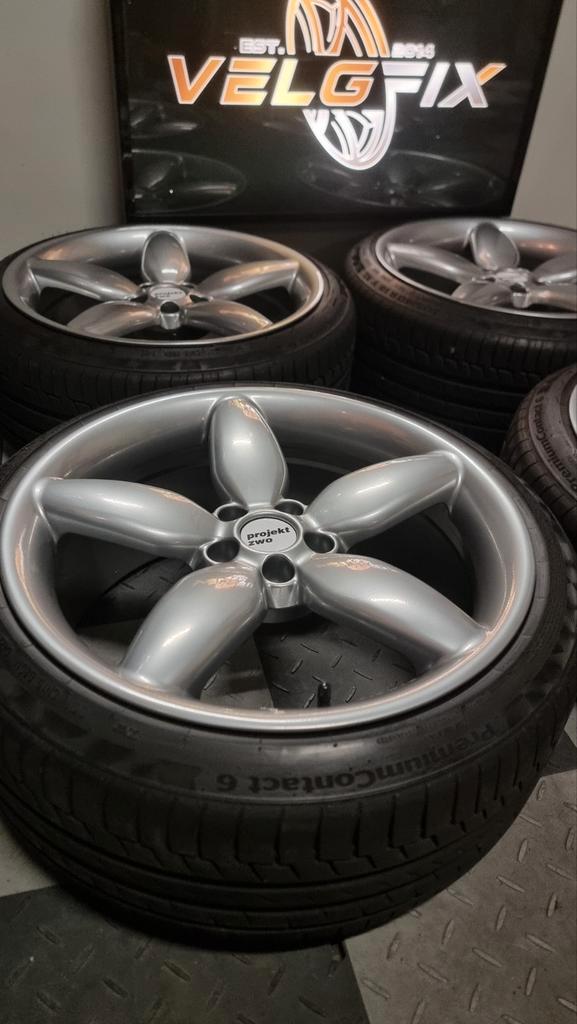 projektzwo P1 velgen volkswagen 5x100 18 golf r32 vr6 gti, Auto-onderdelen, Banden en Velgen, Velg(en), Zomerbanden, 18 inch, 205 mm