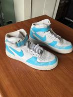 Custom nike air force 1 mt 38,5, Blauw, Nike, Ophalen of Verzenden, Sneakers of Gympen