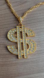 Gouden look ketting met dollarteken[ nieuw, Nieuw, Ophalen of Verzenden, Goud, Goud