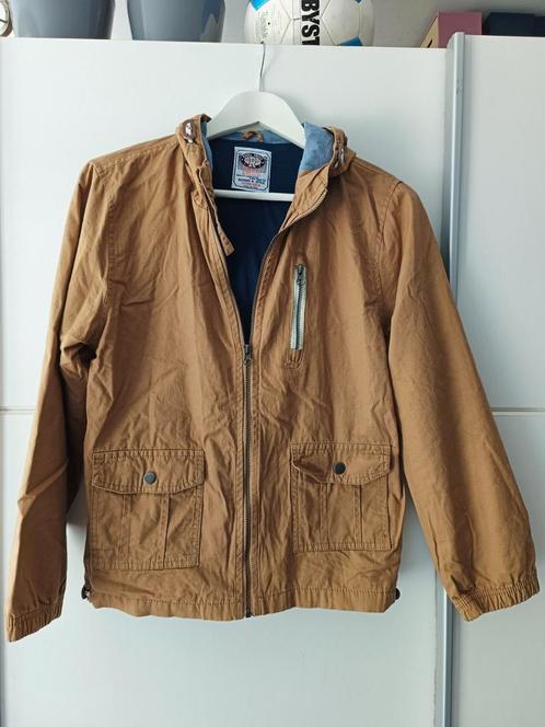 Zomerjas jongensjas maat 158 licht bruin capuchon, Kinderen en Baby's, Kinderkleding | Maat 158, Zo goed als nieuw, Jongen, Jas