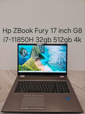 Als nieuw: Hp ZBook Fury 17 G8 i7-11850H 32gb 512gb ssd 4k  beschikbaar voor biedingen