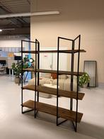 Stalen kast met houten planken, Huis en Inrichting, Kasten | Boekenkasten, Ophalen, Met plank(en), Gebruikt, 200 cm of meer