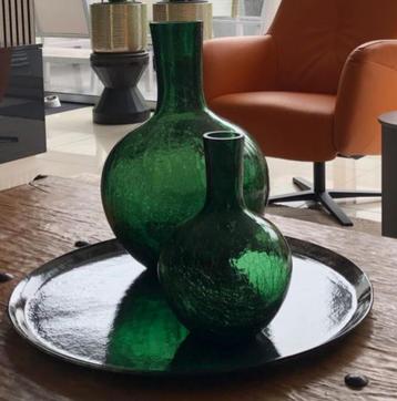 DutZ grote glazen schaal (D64 cm) zwart beschikbaar voor biedingen