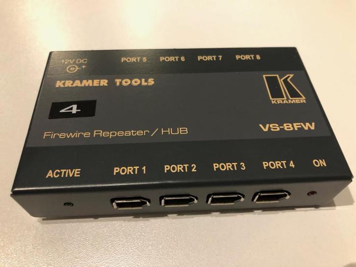 Kramer Switcher VS-8FW - Firewire Repeater / Hub, Audio, Tv en Foto, Professionele Audio-, Tv- en Video-apparatuur, Zo goed als nieuw