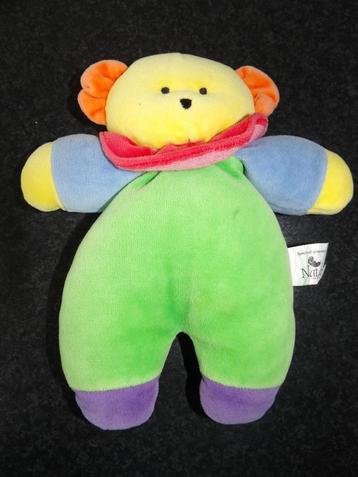z.g.a.n gekleurde knuffel beertje met rammeltje erin beschikbaar voor biedingen