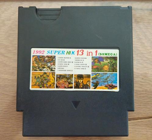 Nintendo NES - Super HIK 13 in 1 Cartridge, Spelcomputers en Games, Games | Overige, Gebruikt, Avontuur en Actie, 2 spelers, Ophalen of Verzenden
