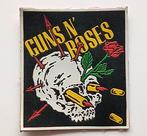 Guns N' Roses zeldzame vintage 80's skull rubber patch rp16, Verzenden, Nieuw, Kleding