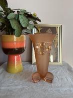 Antieke Art Deco rosaline persglas vaas, Antiek en Kunst, Antiek | Glas en Kristal, Verzenden