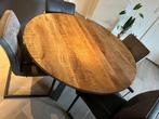 140 cm ronde mango houten eettafel, Ophalen, Mangohout, Rond, Zo goed als nieuw