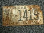 Kentekenplaat licenseplate Kansas Wheat State 54 Truck USA, Verzenden, Gebruikt, Auto's