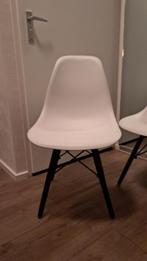 4 Mooie witte kuipstoelen voor de eetkamer, Huis en Inrichting, Stoelen, Hout, Gebruikt, Wit, Ophalen of Verzenden