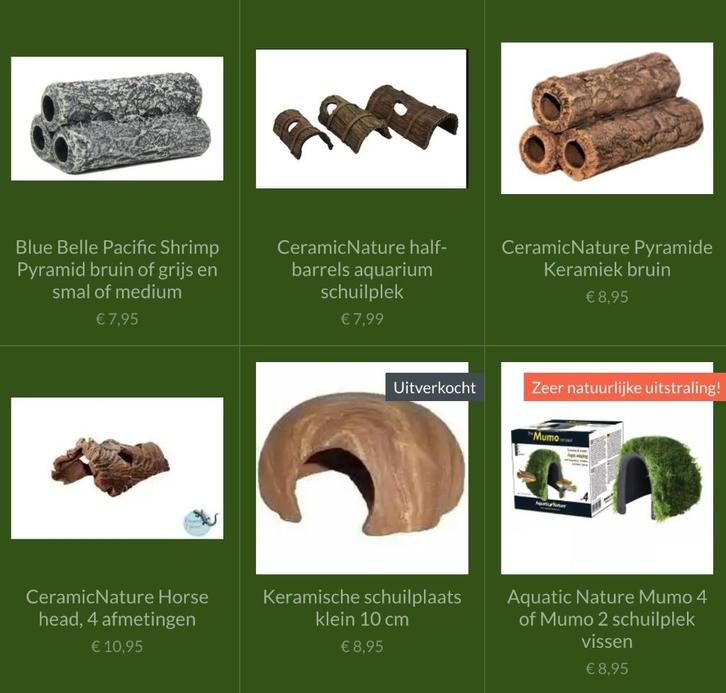 Vele soorten legholen en schuil decoratie voor vissen, Dieren en Toebehoren, Vissen | Aquariumvissen, Zoetwatervis, Vis
