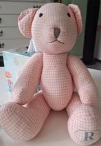 Roze Geruite Teddybeer met Letter R, Ophalen of Verzenden, Zo goed als nieuw, Beer