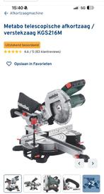 Afkortzaag / verstekzaag te huur, Doe-het-zelf en Verbouw, Gereedschap | Zaagmachines, Ophalen, 70 mm of meer, Zo goed als nieuw