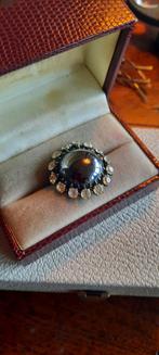 Antieke rouw broche, 18 tot 19, Ophalen of Verzenden, Zo goed als nieuw, Dame