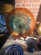 Glazen schaal bord kunst, Ophalen, Zo goed als nieuw