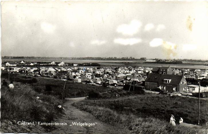 Cadzand, Kampeerterrein Welgelegen - gelopen, Verzamelen, Ansichtkaarten | Nederland, Gelopen, Friesland, 1940 tot 1960, Ophalen of Verzenden