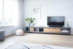 Tv meubel betonstuc met houten plank 300cm, Ophalen, Gebruikt, 200 cm of meer, Minder dan 100 cm
