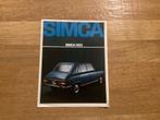 Simca 1100 Brochure - Autopamflet 1968, Ophalen of Verzenden, Gelezen, Overige merken