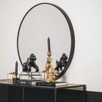 House-vitamin-Ronde-Spiegel-Zwart-Ø40cm-Aluminium-Rand-4-cm, Minder dan 50 cm, Rond, Nieuw, Ophalen of Verzenden
