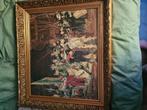 Vintage Wandtapijt in Gouden Lijst, Ophalen of Verzenden