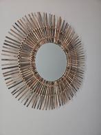 Spiegel rotan, Huis en Inrichting, Woonaccessoires | Spiegels, Ophalen, Minder dan 50 cm, Zo goed als nieuw, Minder dan 100 cm
