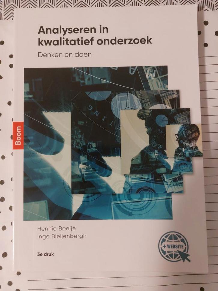 Analyseren in kwalitatief onderzoek - Boeije & Bleijenbergh, Boeken, Studieboeken en Cursussen, Nieuw, WO, Gamma, Ophalen of Verzenden